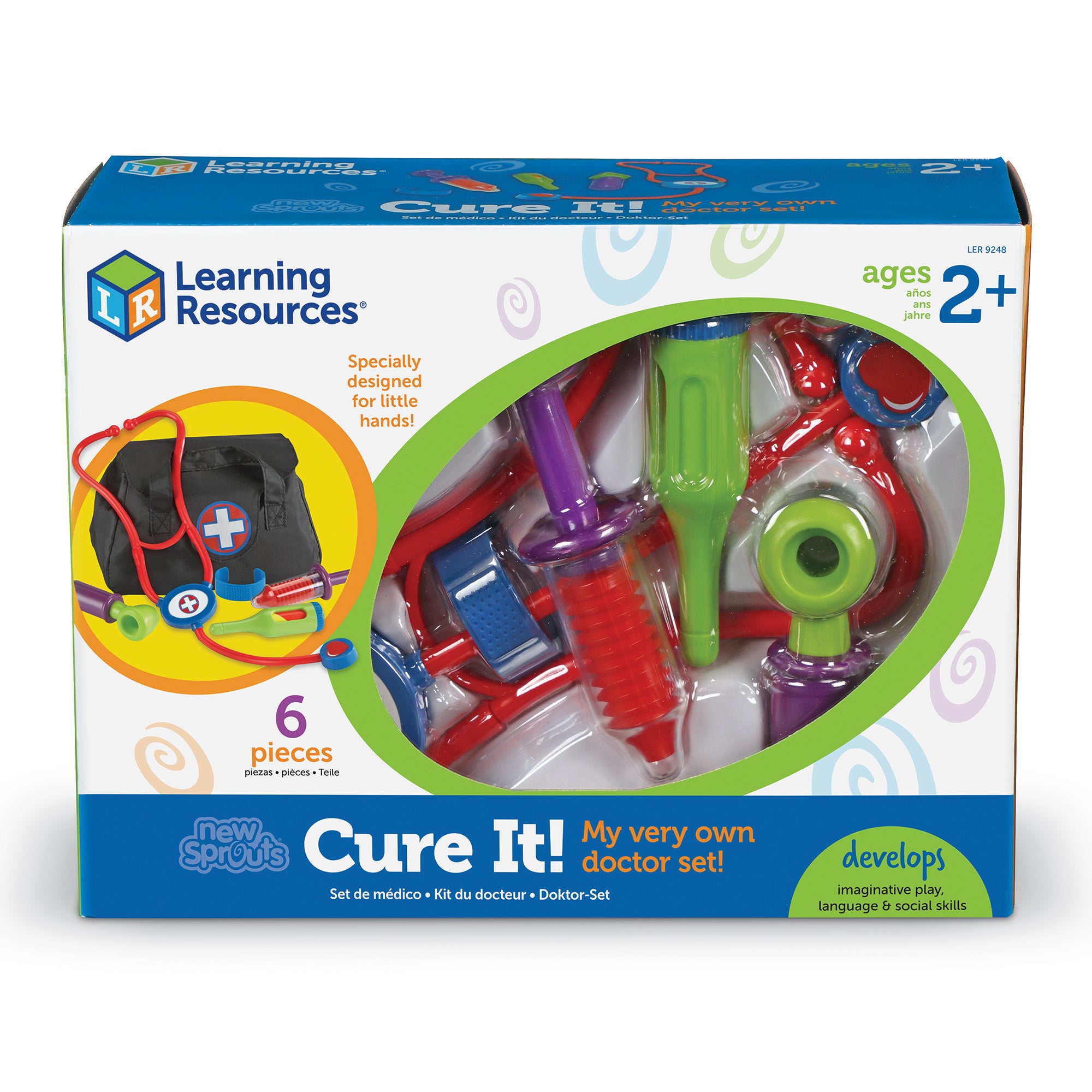 Learning Resources New Sprouts Cure It Pretend Doctor Play Set for Toddlers Ages 2 Plus