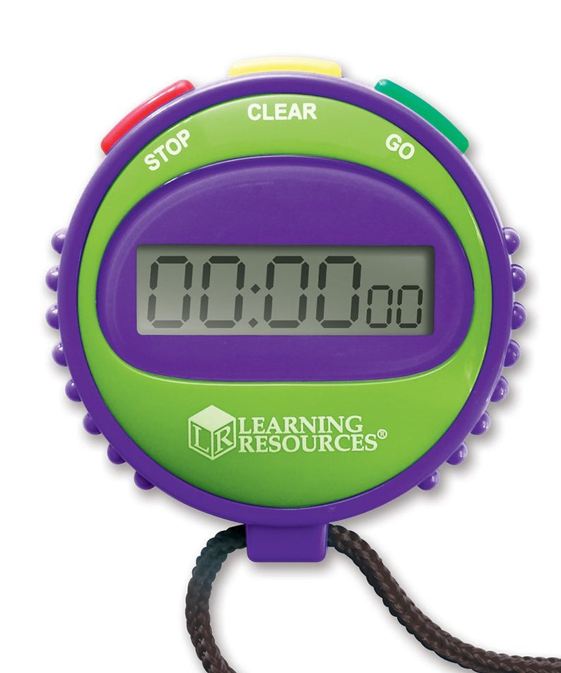 Learning Resources Simple Stopwatch, Easy-to-Use Timer for Kids with Large Digital Display (Ages 5+)