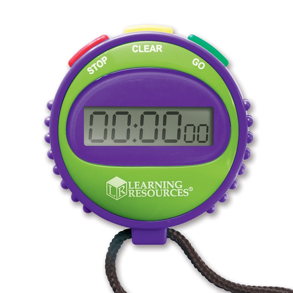 Learning Resources Simple Stopwatch, Easy-to-Use Timer for Kids with Large Digital Display (Ages 5+)