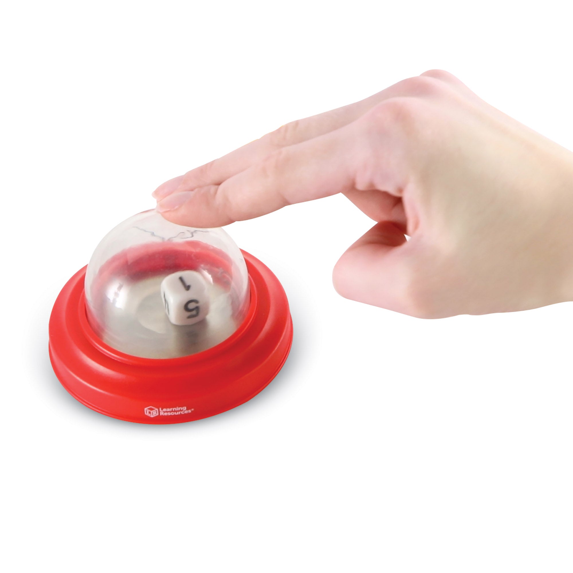 Learning Resources Dice Poppers, Set of 2 Dice in Domes, Fun Math & Game Accessory for Kids, Ages 3+, Classroom & Home Use, Red & Blue Poppers with Numeral & Dot Dice