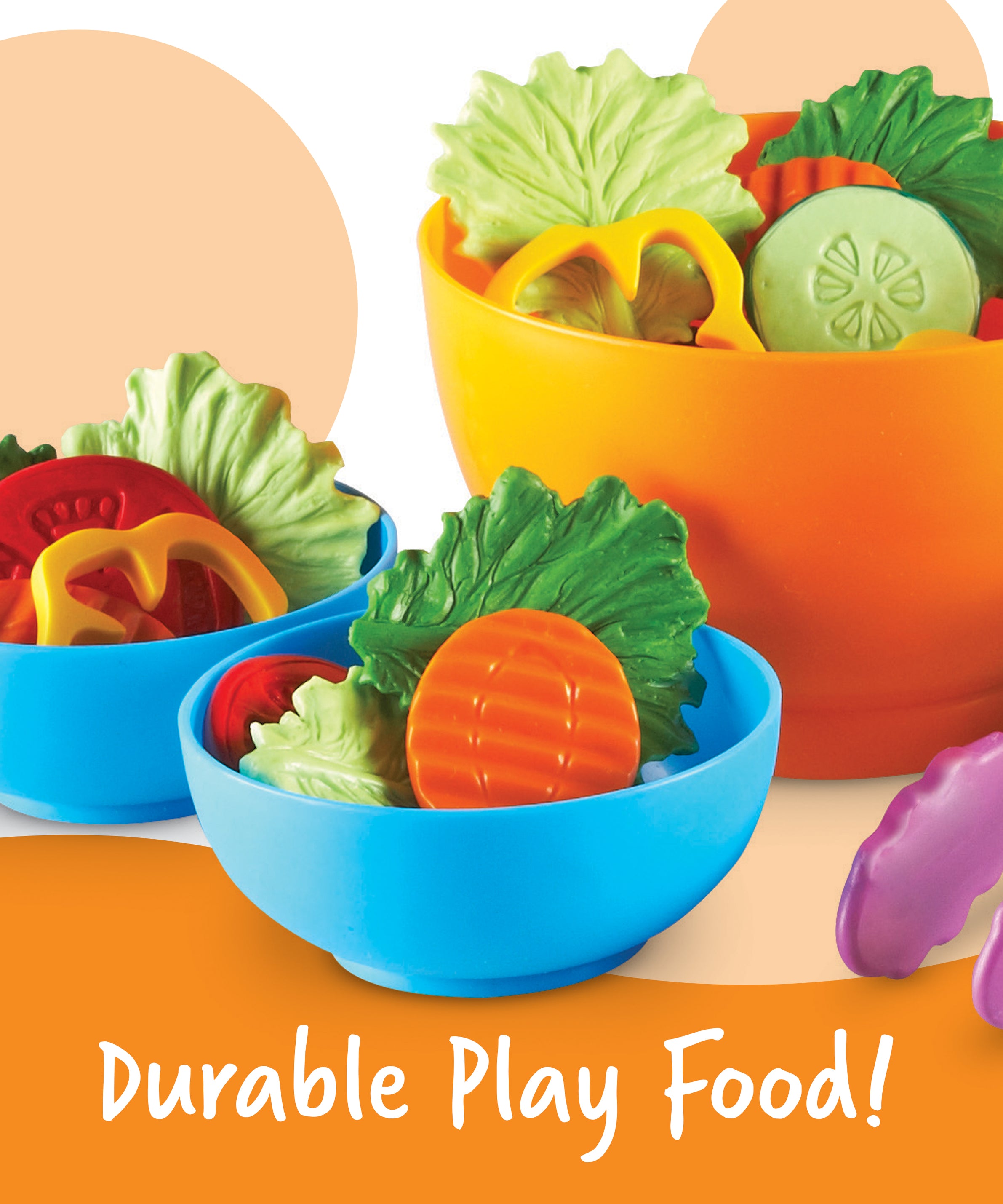 Learning Resources New Sprouts Garden Fresh Salad Set, Pretend Play Food Set for Toddlers, Includes 38 Pieces, Encourages Language and Social Skills, Ages 2+