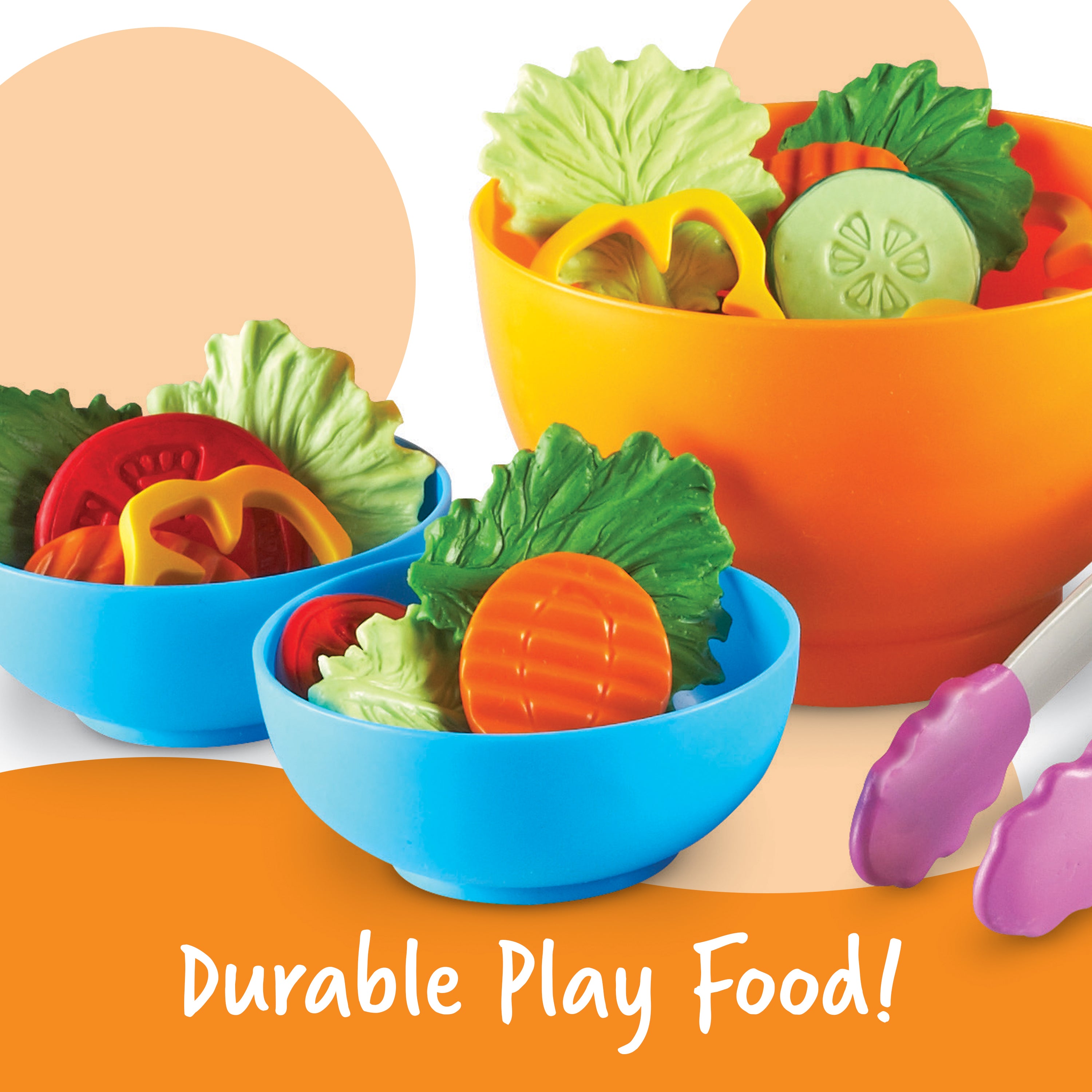 Learning Resources New Sprouts Garden Fresh Salad Set, Pretend Play Food Set for Toddlers, Includes 38 Pieces, Encourages Language and Social Skills, Ages 2+