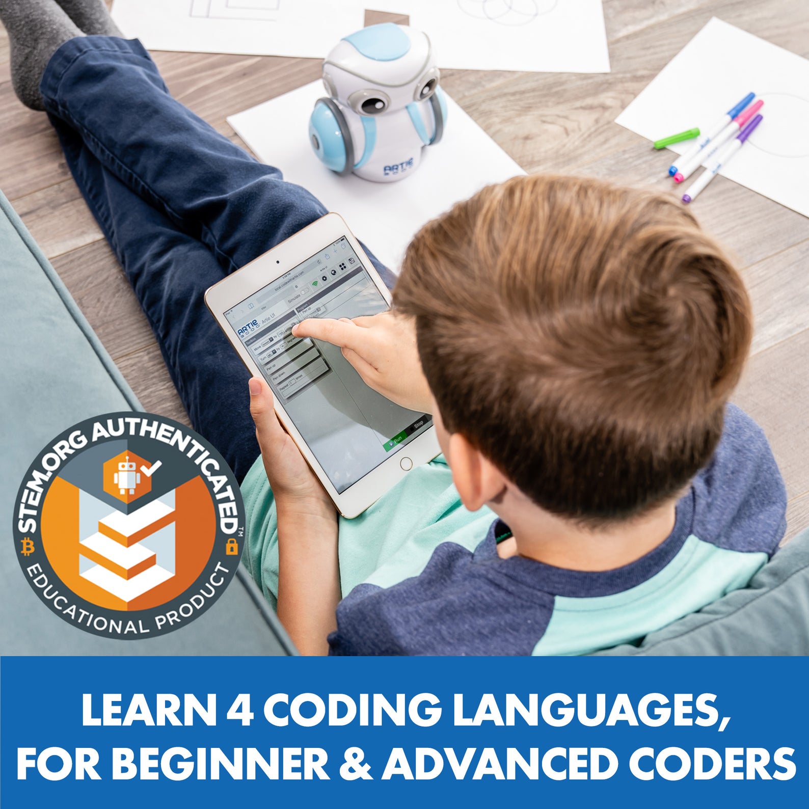 Learning Resources Artie 3000 The Coding Robot, Creative Coding for Kids with Draw & Design Capabilities (Tablet/Computer Required)