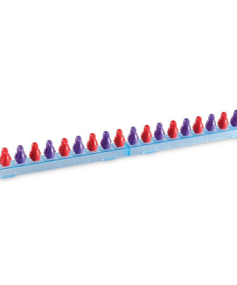 Learning Resources Penguins on Ice Math Activity Set, Hands-On Counting and Sorting Game for Kids, Includes 100 Colourful Penguin Counters and 10 Ice Bars