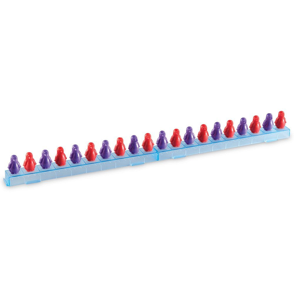 Learning Resources Penguins on Ice Math Activity Set, Hands-On Counting and Sorting Game for Kids, Includes 100 Colourful Penguin Counters and 10 Ice Bars