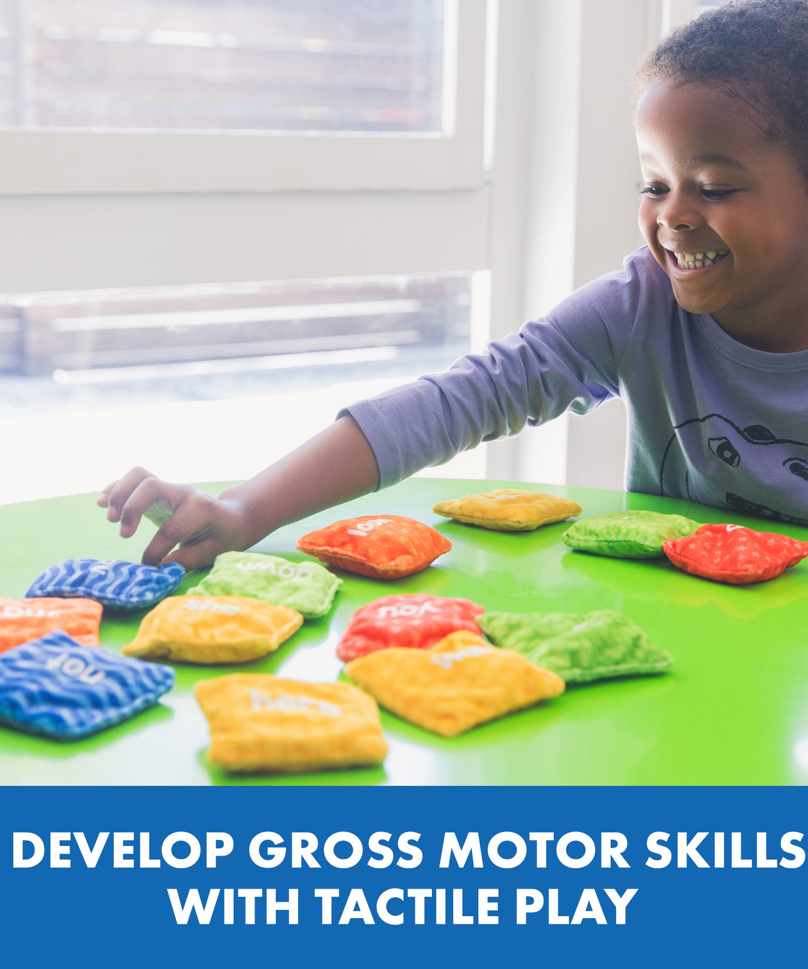 Learning Resources Sight Word Bean Bags, Active Phonics Game for Kids, 25 Double-Sided Bean Bags with 50 Sight Words, Tactile Learning Toy for Vocabulary, Reading Fluency, and Motor Skills, Ages 3+