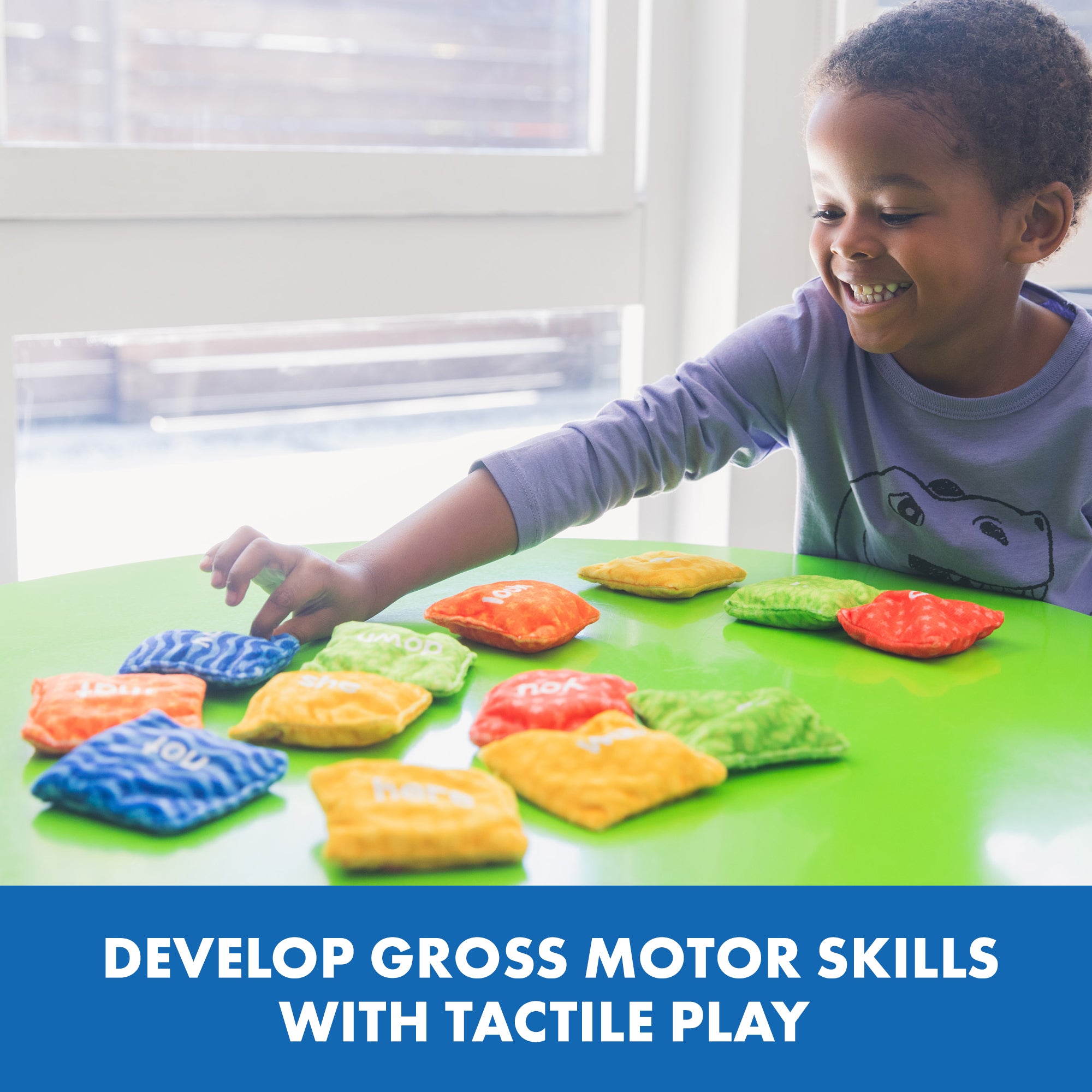 Learning Resources Sight Word Bean Bags, Active Phonics Game for Kids, 25 Double-Sided Bean Bags with 50 Sight Words, Tactile Learning Toy for Vocabulary, Reading Fluency, and Motor Skills, Ages 3+