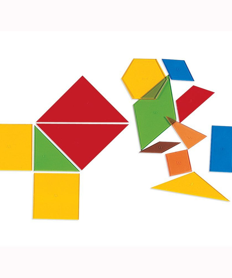 Learning Resources Educational Power Polygon Set, 450 Translucent 2-D Shapes for Geometry Learning and Classroom Activities