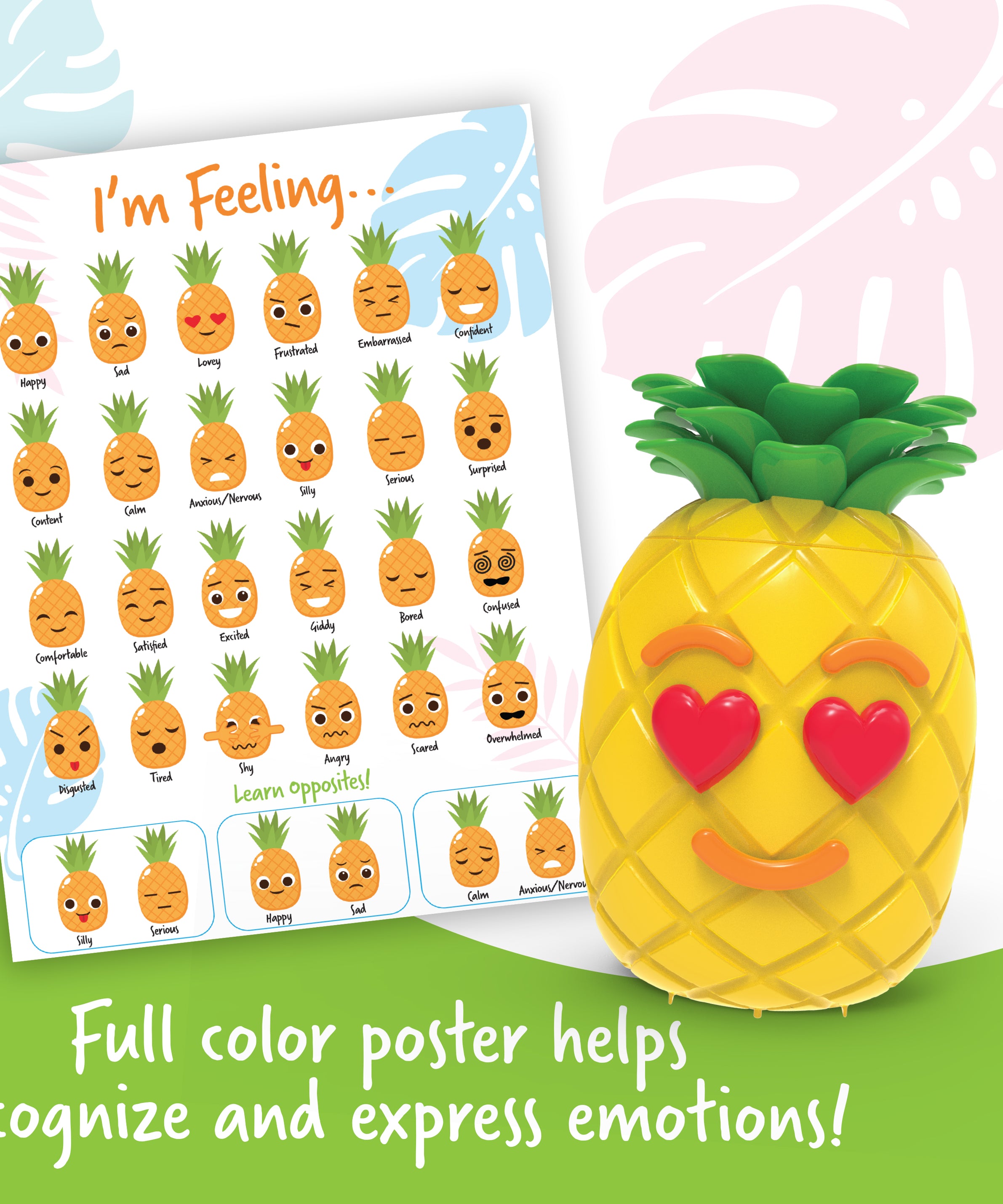 Learning Resources Big Feelings Pineapple, Social-Emotional Learning Toy with 26 Face Pieces, Ages 3+